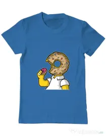 Tricou ADLER barbat I Like Donut Albastru azuriu