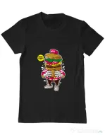 Tricou ADLER barbat I Love Burger Negru