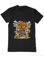 Tricou ADLER barbat Pizza Gangster Negru