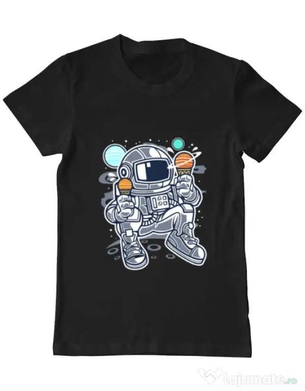 Tricou ADLER barbat Astronaut Ice Cream Negru