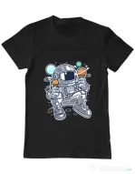 Tricou ADLER barbat Astronaut Ice Cream Negru