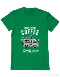 Tricou ADLER barbat Coffee Van Verde mediu