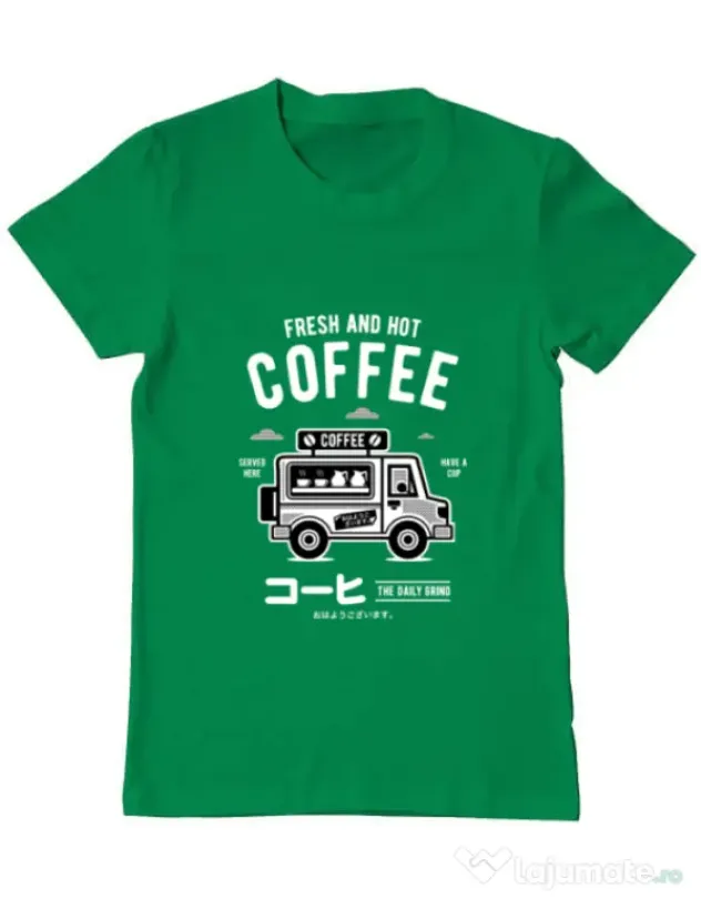 Tricou ADLER barbat Coffee Van Verde mediu
