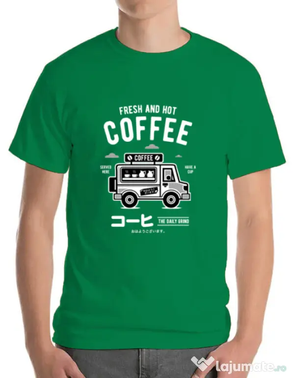 Tricou ADLER barbat Coffee Van Verde mediu