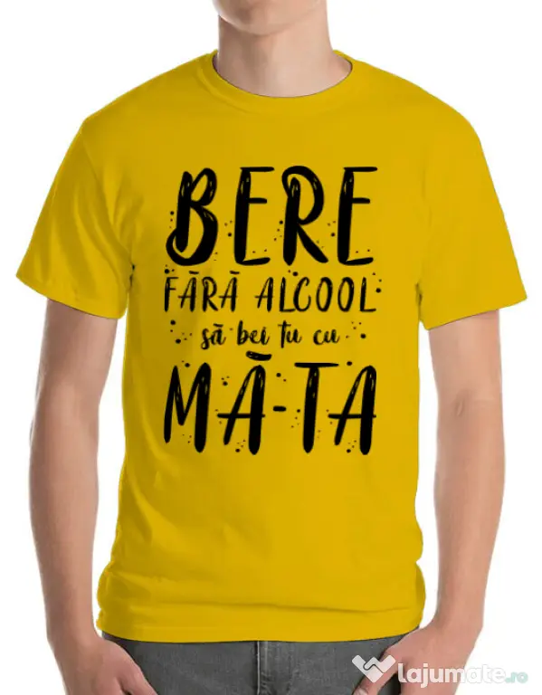 Tricou ADLER barbat Bere fara alcool Galben