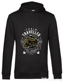 Hoodie barbat cu gluga Train Traveller Negru