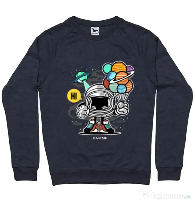 Bluza ADLER barbat Gift From Outer Space Denim inchis