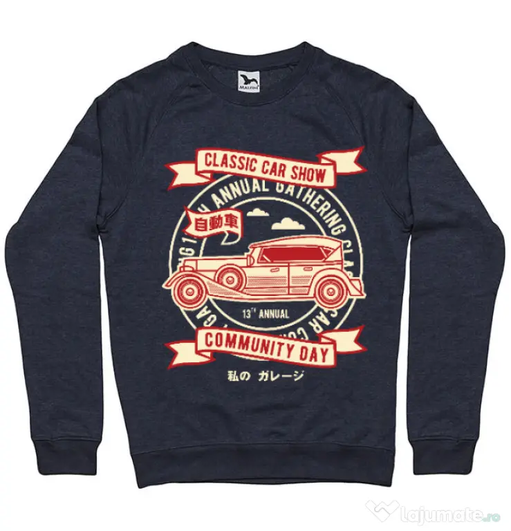 Bluza ADLER barbat Classic Car Show Denim inchis