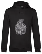 Hoodie barbat cu gluga Grenade Ribcage Negru