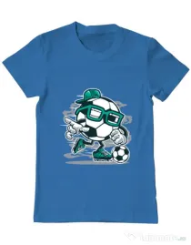 Tricou ADLER barbat Street Soccer Albastru azuriu