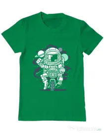 Tricou ADLER barbat Space Bike Verde mediu