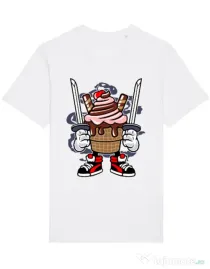 Tricou STANLEY STELLA barbat Ice Cream Ninja Alb