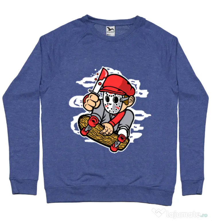 Bluza ADLER barbat Killer Skater Albastru melanj