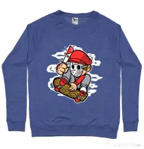 Bluza ADLER barbat Killer Skater Albastru melanj
