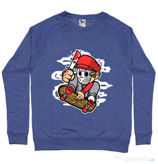Bluza ADLER barbat Killer Skater Albastru melanj