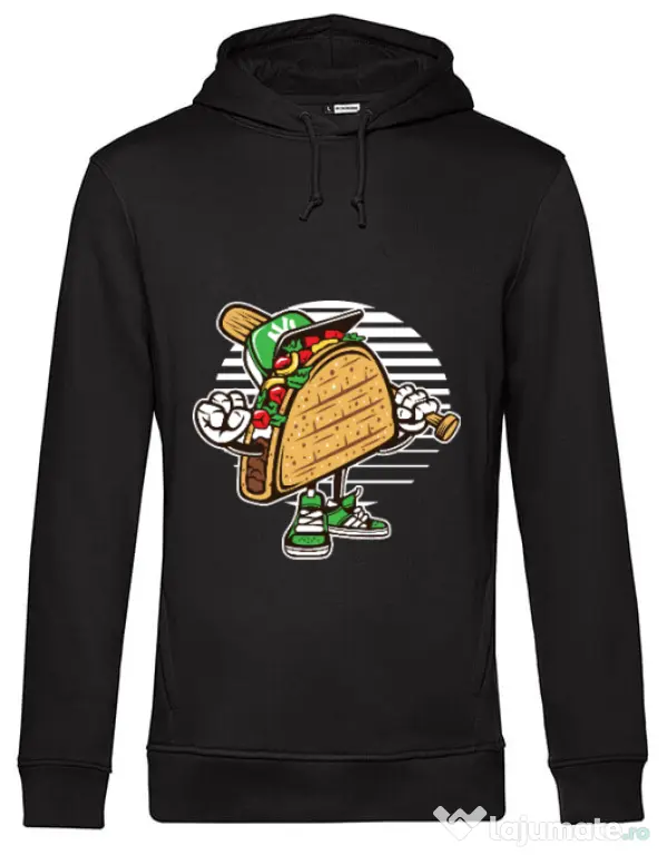 Hoodie barbat cu gluga Taco Negru