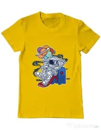Tricou ADLER barbat Space Slider Galben