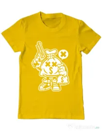 Tricou ADLER barbat Money Takers Galben