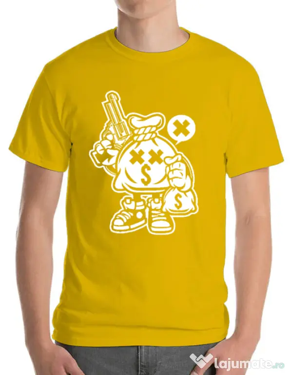 Tricou ADLER barbat Money Takers Galben