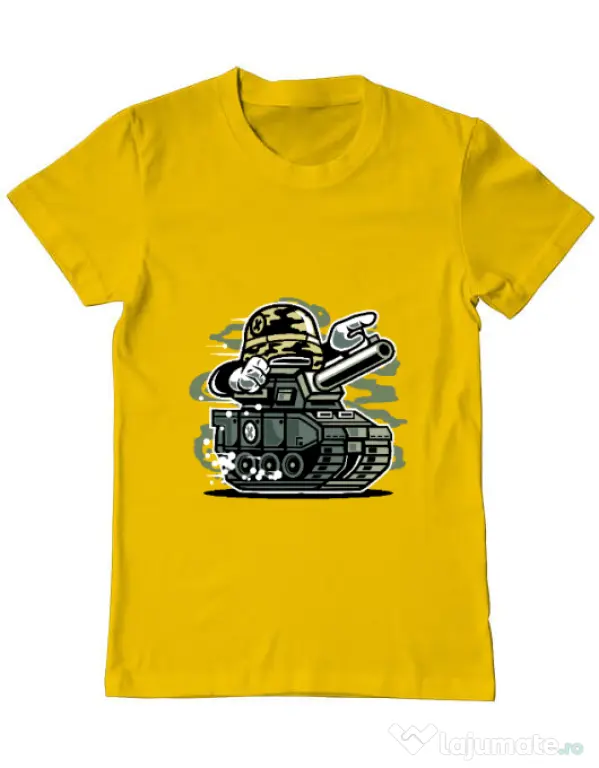 Tricou ADLER barbat War Tank Galben