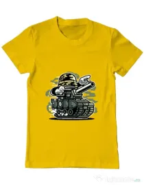 Tricou ADLER barbat War Tank Galben