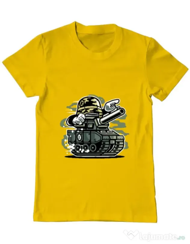 Tricou ADLER barbat War Tank Galben