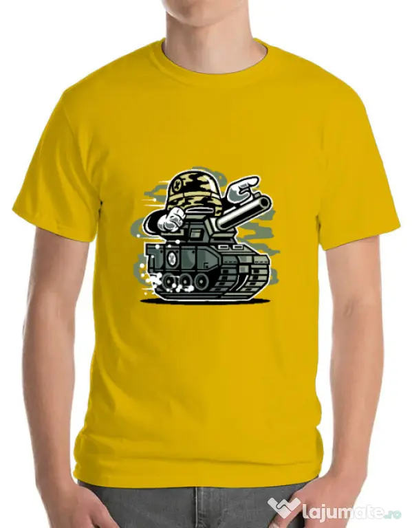 Tricou ADLER barbat War Tank Galben