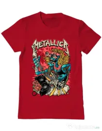 Tricou ADLER barbat Heavy Guitar Rosu