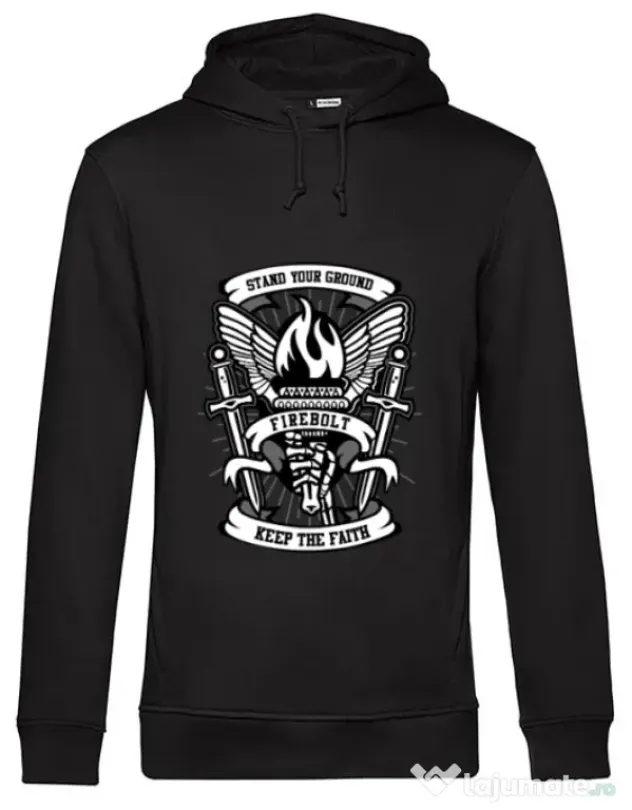 Hoodie barbat cu gluga Torch Negru