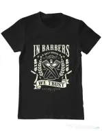 Tricou ADLER barbat In Barbers We Trust Negru