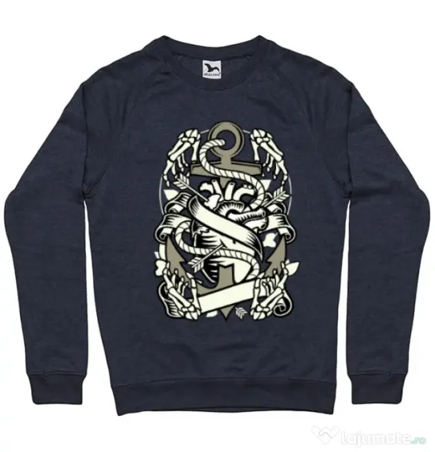 Bluza ADLER barbat Heart and Anchor Denim inchis