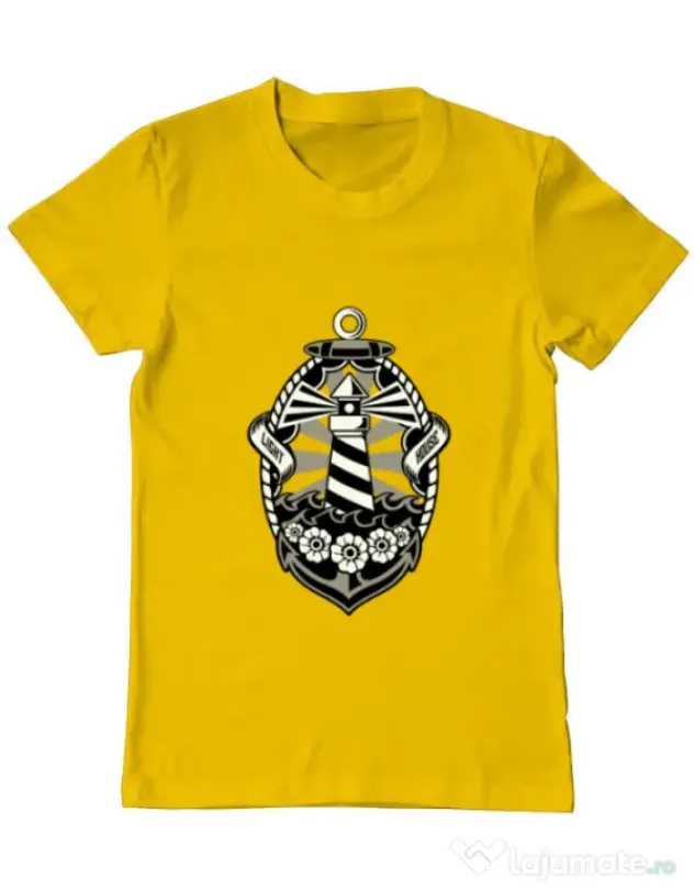 Tricou ADLER barbat Lighthouse Galben