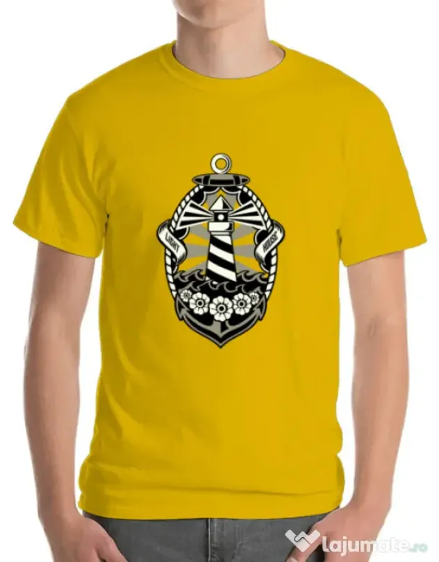 Tricou ADLER barbat Lighthouse Galben