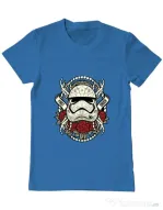 Tricou ADLER barbat Sugar Skull Trooper Albastru azuriu
