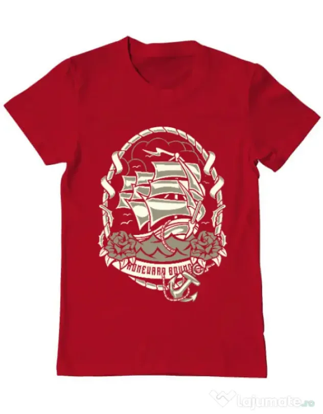 Tricou ADLER barbat Ship Rosu