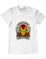 Tricou ADLER barbat Genius Billionaire Alb