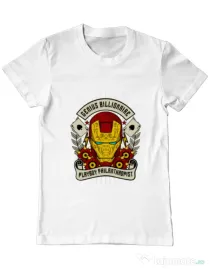 Tricou ADLER barbat Genius Billionaire Alb