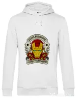 Hoodie barbat cu gluga Genius Billionaire Alb