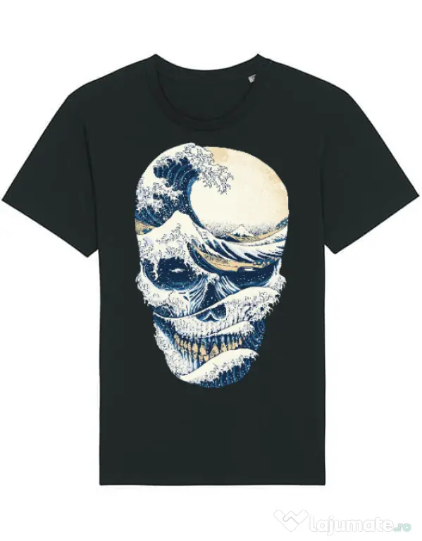 Tricou STANLEY STELLA barbat The Great Wave off Skull Negru