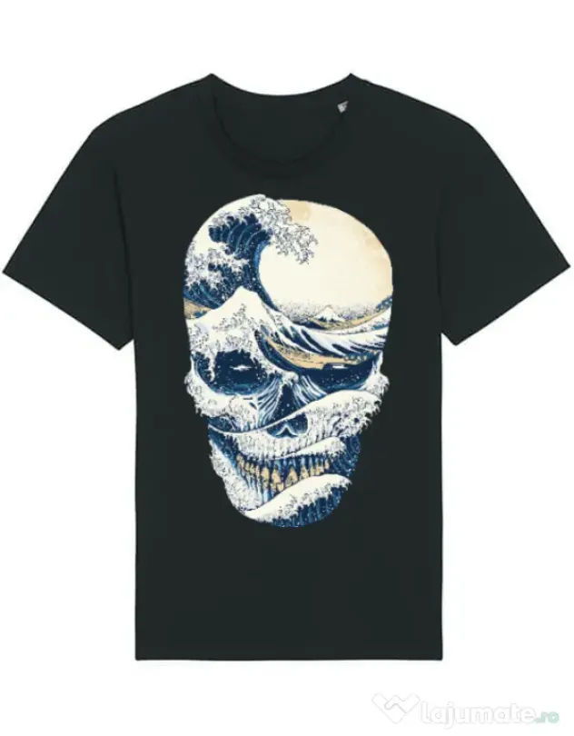 Tricou STANLEY STELLA barbat The Great Wave off Skull Negru