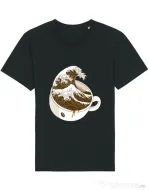Tricou STANLEY STELLA barbat The Great Wave off Coffee Negru