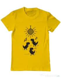 Tricou ADLER barbat Dance Galben