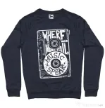 Bluza ADLER barbat Where words fail, music speaks Denim inchis