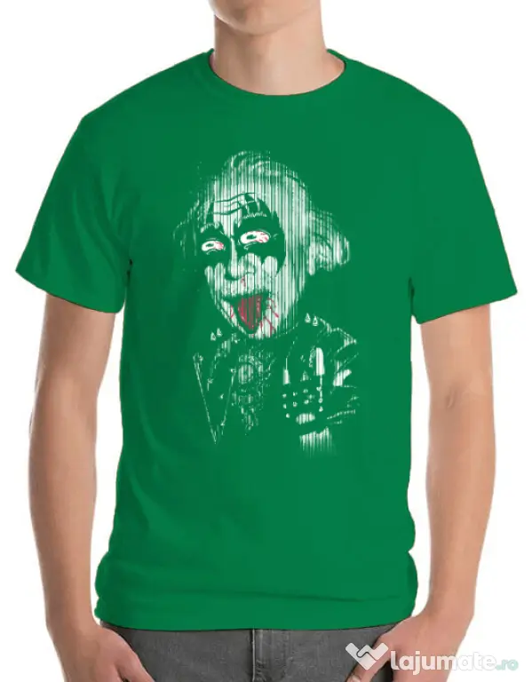 Tricou ADLER barbat Albert Rockeinstein Verde mediu