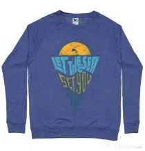 Bluza ADLER barbat Let the sea, Set you free Albastru melanj
