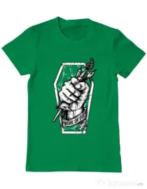 Tricou ADLER barbat Work or Die Verde mediu
