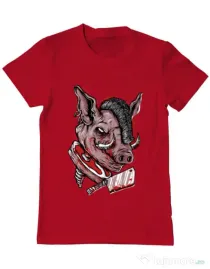 Tricou ADLER barbat Pig Saw Rosu