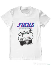 Tricou ADLER barbat Focus and than Capture it Alb