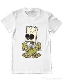 Tricou ADLER barbat Death of Skateboarder Alb