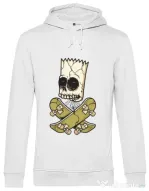Hoodie barbat cu gluga Death of Skateboarder Alb